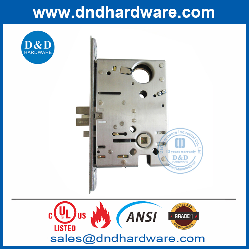 ANSI UL Fire Rated SUS304 Bedroom Door Lock For Storeroom DDAL07 F07