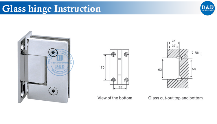 Glass Hinge Insturction-D&D Hardware Glass Hinge Insturction