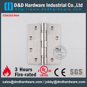 SS304 UL Fire Rated 2BB Door Hinge-DDSS006-FR-5x4x3.4mm