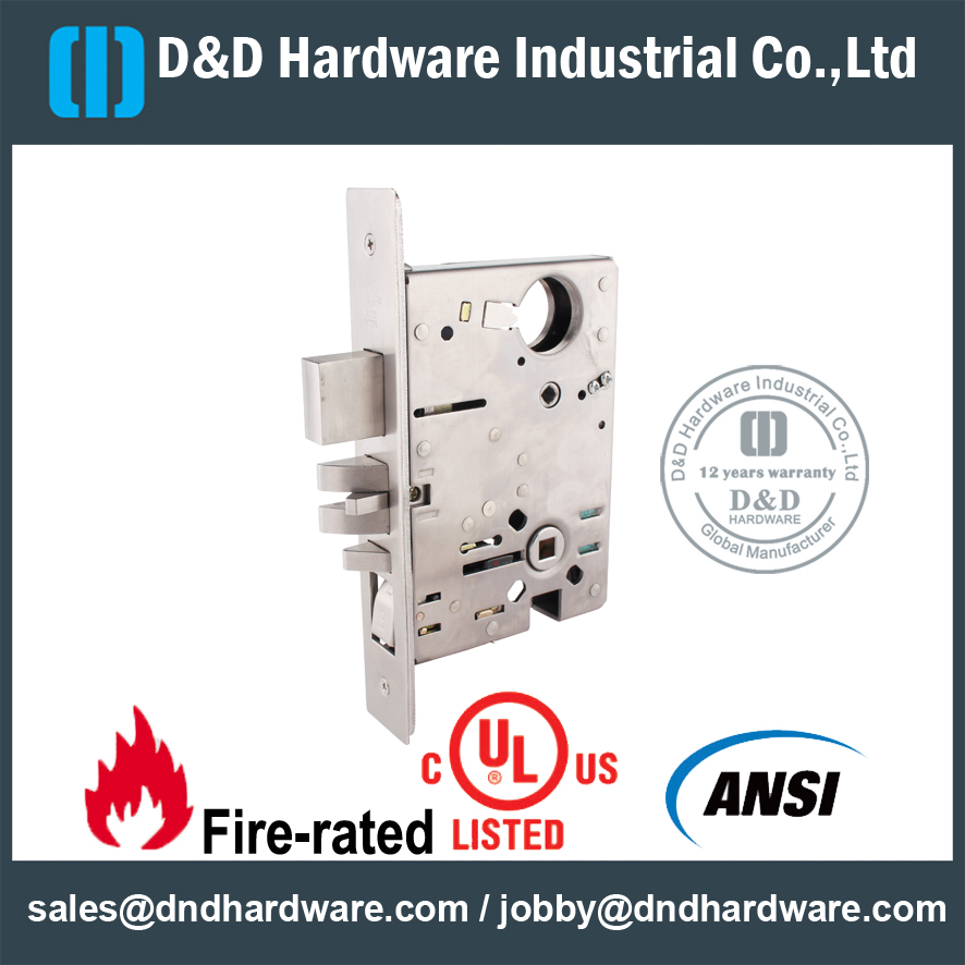 Mortise Locks with ANSI/BHMA A156.13 D&D HARDWARE