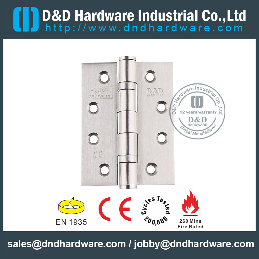 How to install the fire rated door hinge? D&D HARDWARE