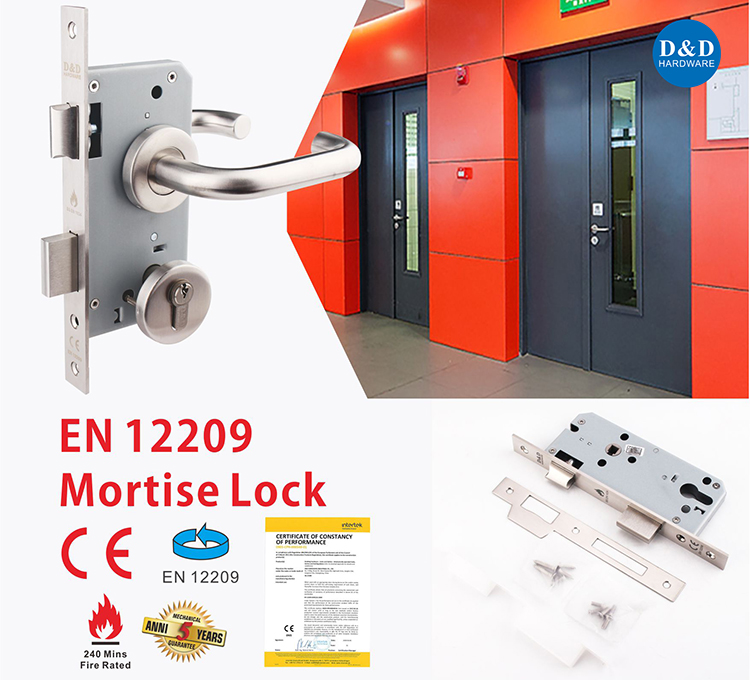 Passage Locks Door Hardware CE Latch Bolt Mortise Lock for Fire Rated