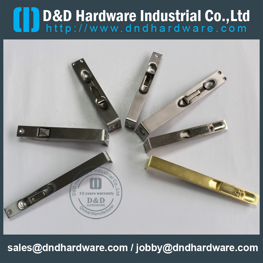 Brass Decorative Surface Flush Bolt for Interior Wooden Door D&D HARDWARE
