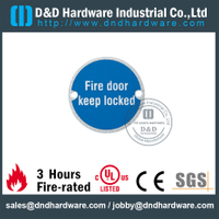 SUS304 Fire Door Indication Circular Sign Plate for Wooden Doors -DDSP007