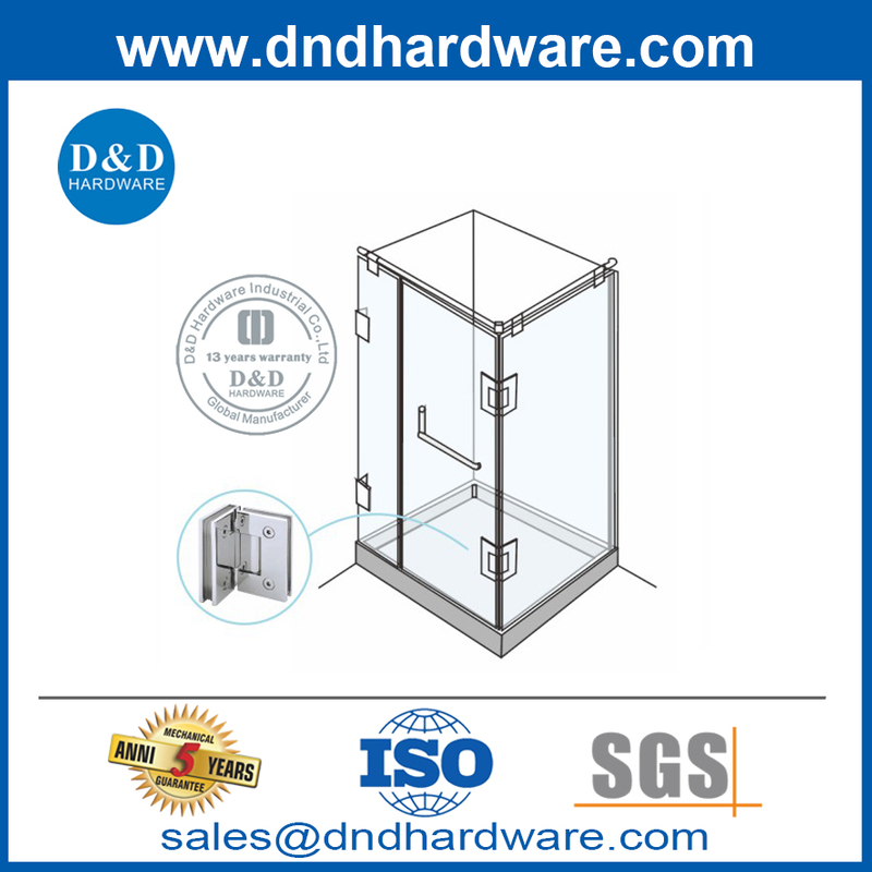 Heavy Glass Shower Door Hardware Hinges for Frameless Shower DoorsDDGH002 from China