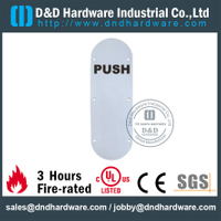 Stainless Steel 316 Round Type Push Plate 75x300mm for Metal Doors-DDSP006