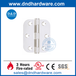 Silver Stainless Steel Hinge with Round Corner-DDSS047