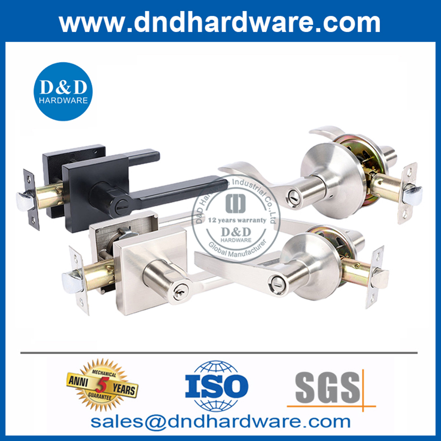 Zinc Alloy Key Lever Door Lockset for Interior Office Door D&D HARDWARE