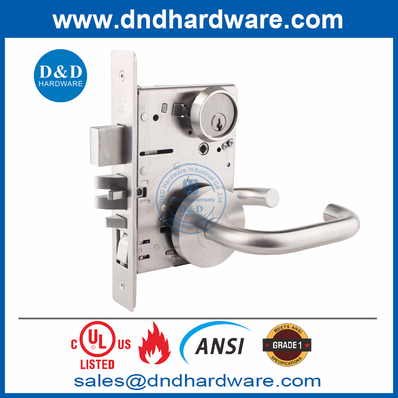 Stainless Steel 304 Dormitory Door Lock UL ANSI Grade 1 Deadbolt Lock for ApartmentDDAL20 F20