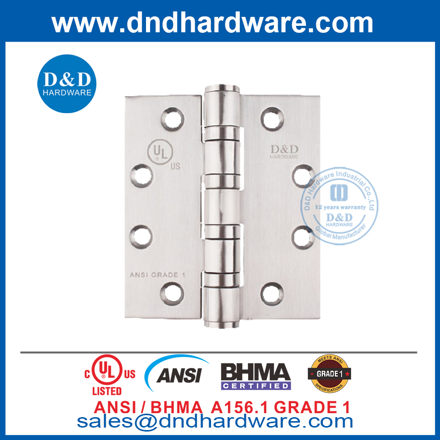 ANSI Grade 1 Heavy Duty Ball Bearing Door Hinge-DDSS001-ANSI-1