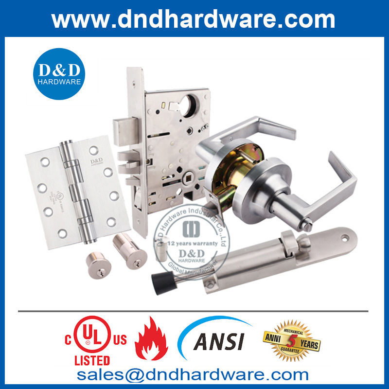 Stainless Steel UL ANSI Grade 1 Classroom Door Locks for Double Doors