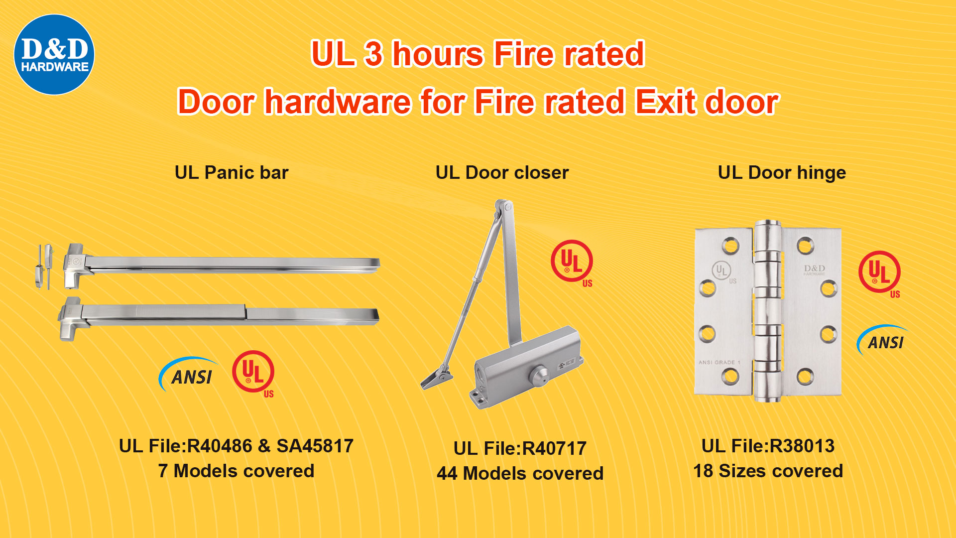 UL Fire Rated Door Hardware D&D HARDWARE
